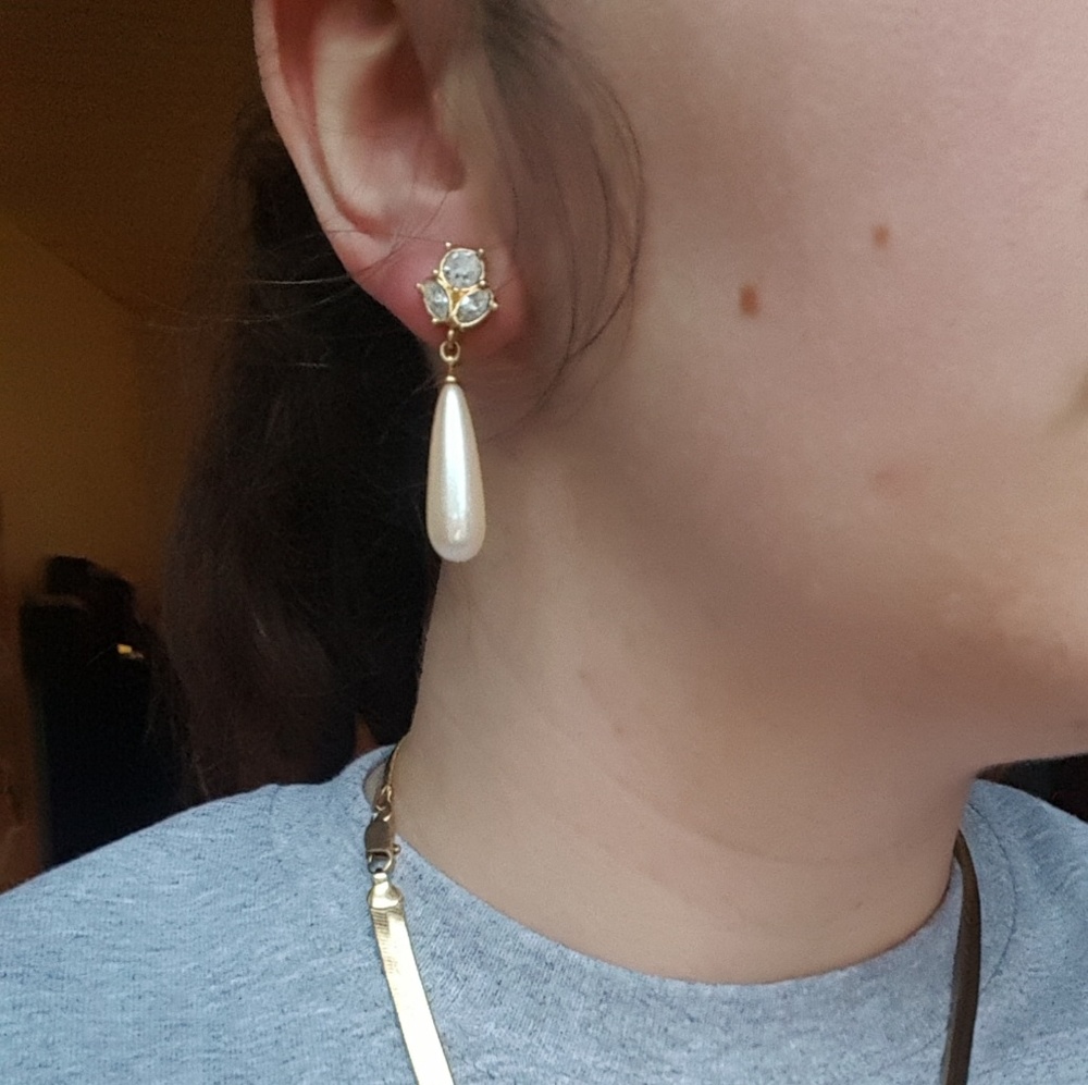 Vintage Inspired Drop Pearl Earrings